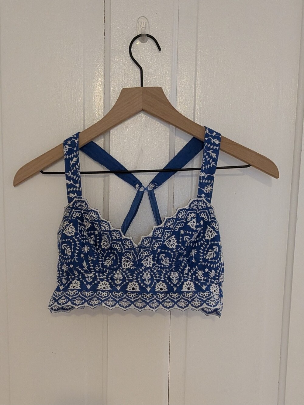 Intimately Free People Ezra blue and white bralette size S